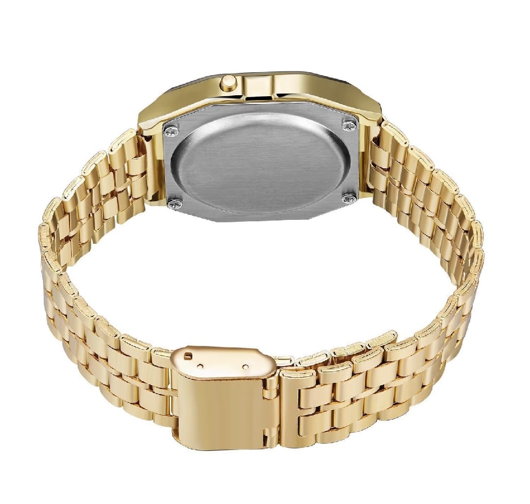 Luxury Mega Deal Men's Gift Digital Vintage Stainless Steel And Silicon Strap Wrist Watch Gift For Family & Friends