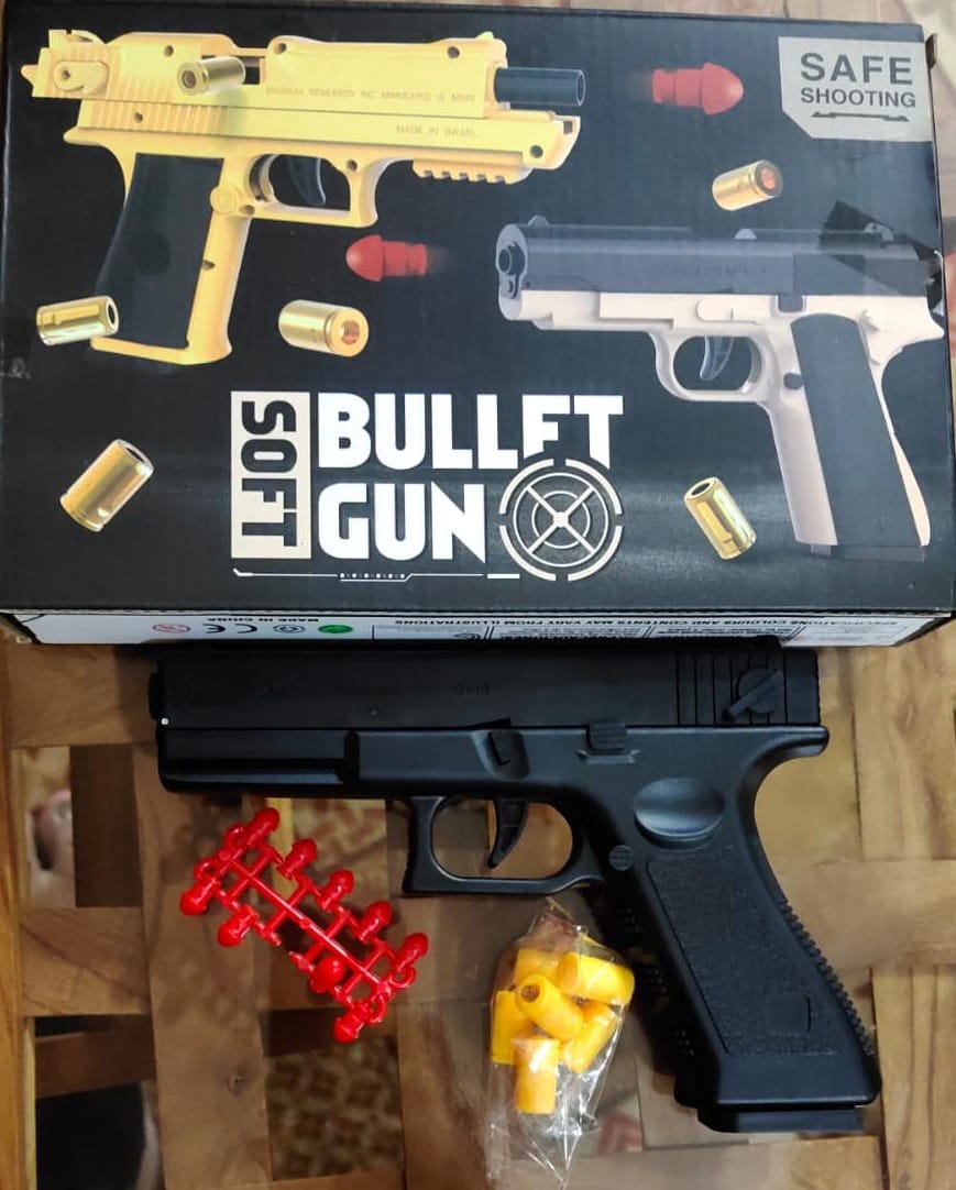 Automatic Glock Soft Bullet Toy Gun Shell Ejection Darts Blaster