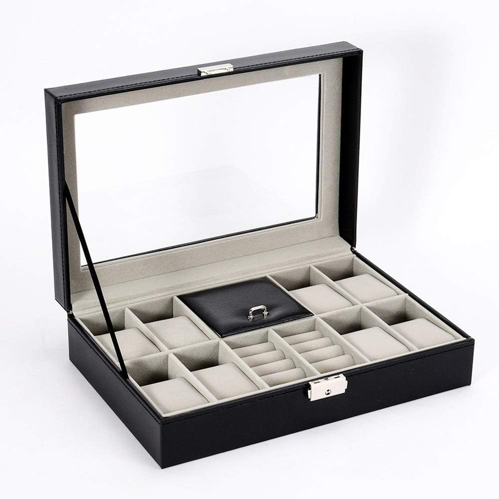 Smart Watch Holder Organizer Watch Box Premium Wooden Leather PU Leather Smart Watch Box