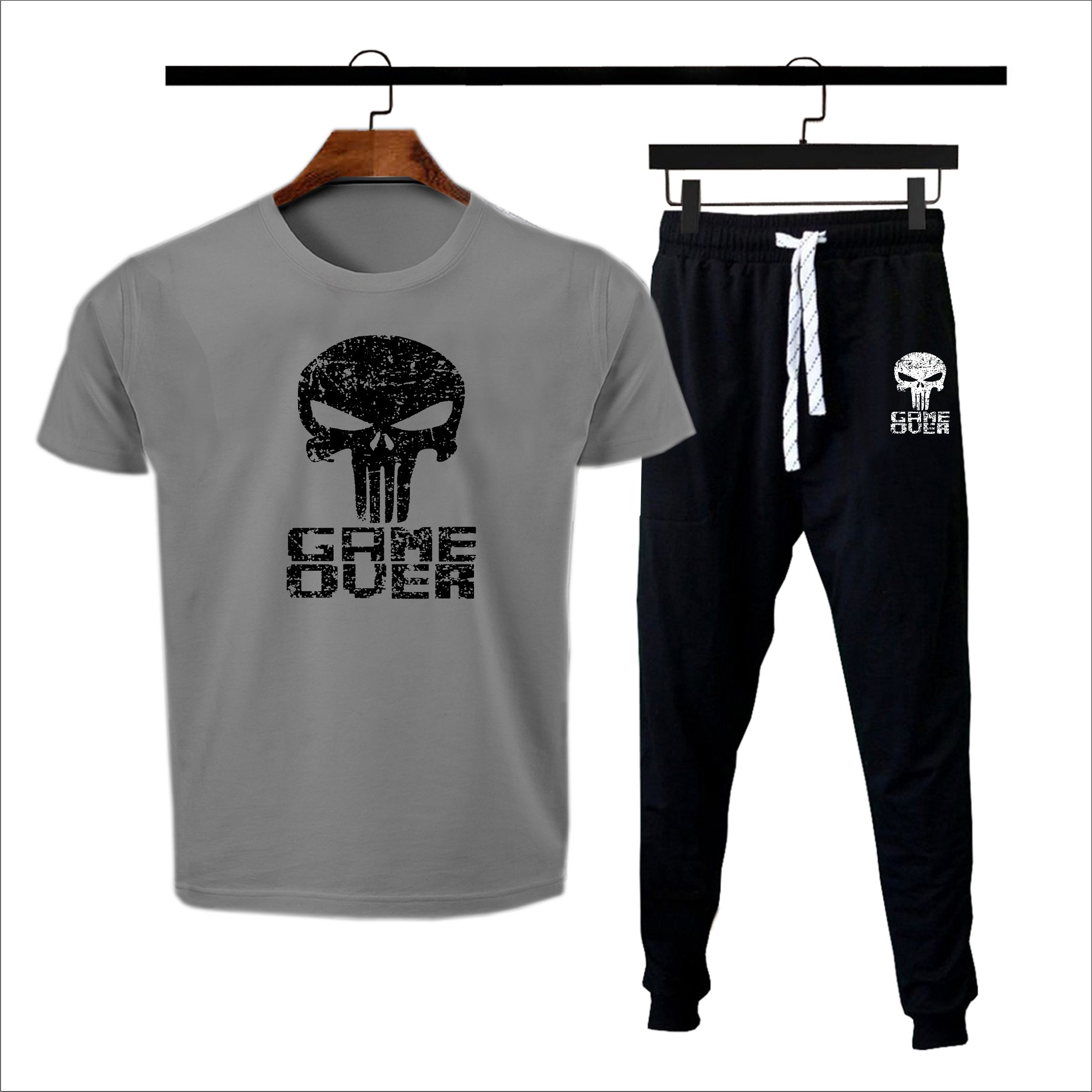 Game Over Printed Tracksuit For Men & Boys - Soft and Comfortable Fabric T Shirt & Trouser Printed Tracksuit