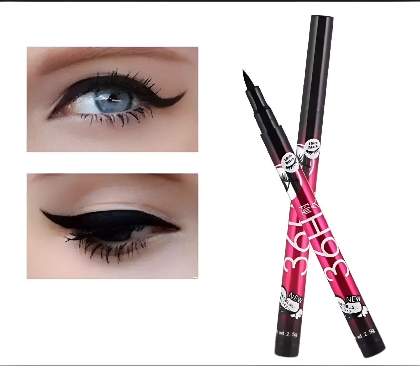 1PC Black 36H Liquid Eyeliner Pencil Waterproof Long Lasting Pencil Smooth Makeup Cosmetic for Eye Shadow For Girls and Women