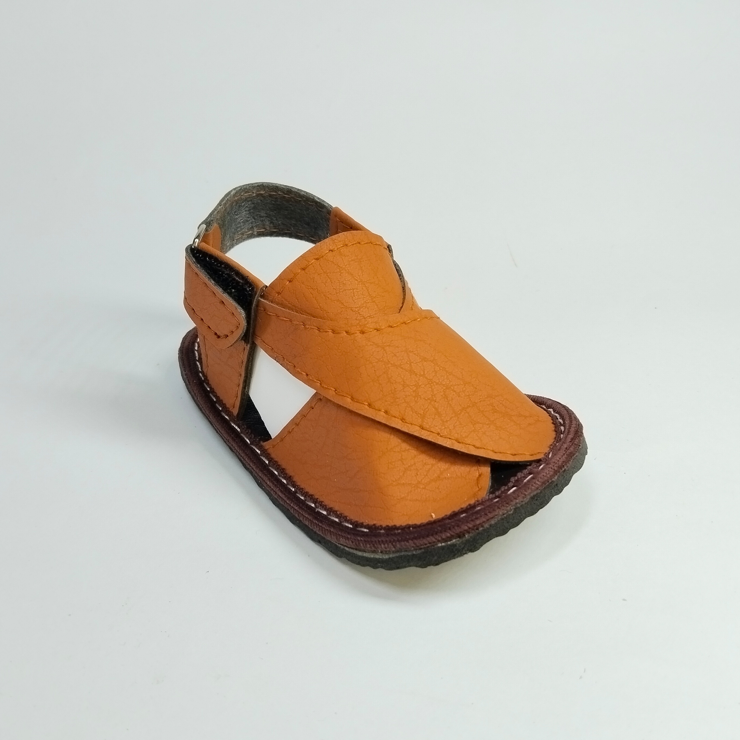 New Elegant Kids Casual Sandals, PU Leather Slip-On Peshawari Style, Sizes 1-4 for 0-12 Months