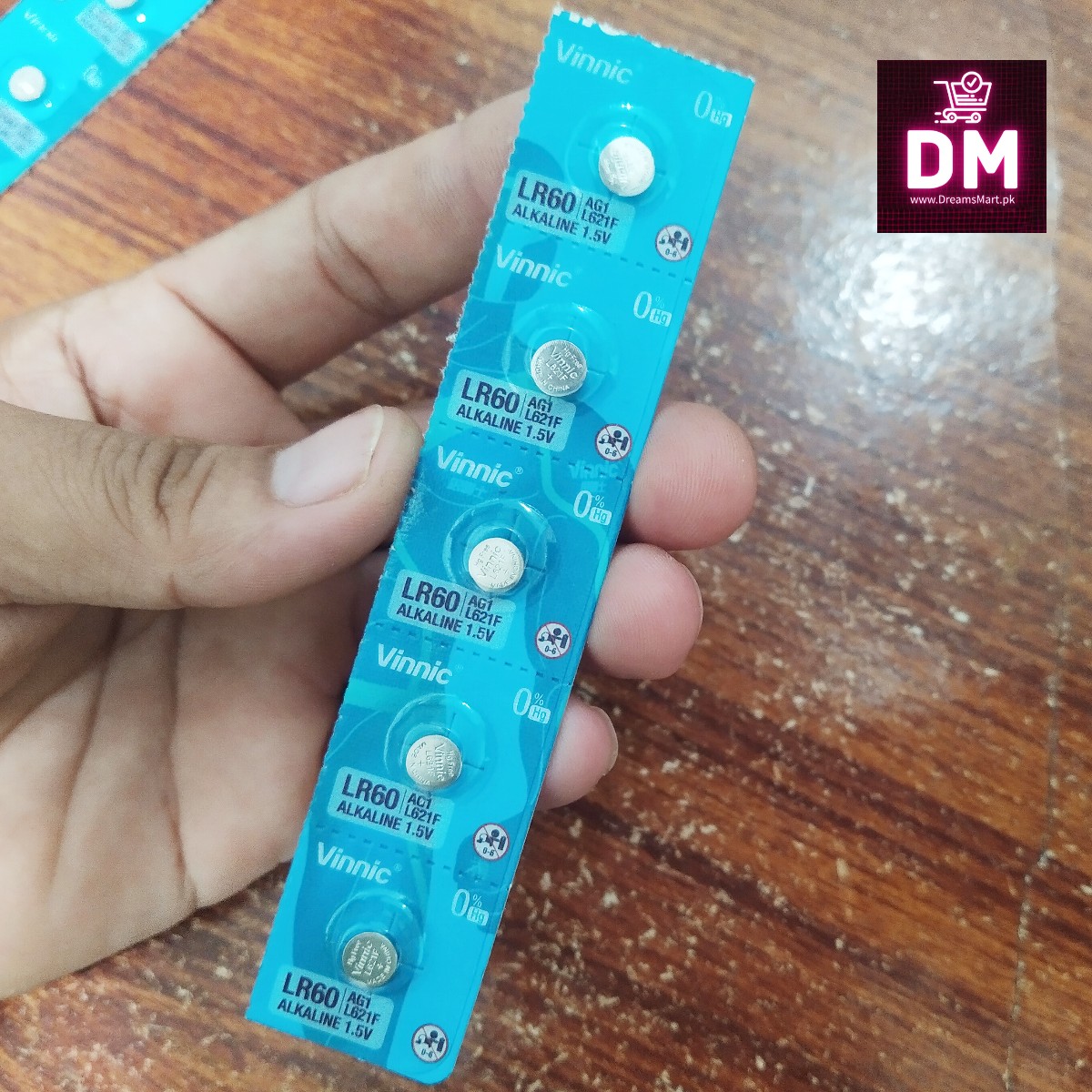 DreamsMart Pack of 5pcs AG1 1.5V battery replaces LR621 L621F LR60 SR621 SR621SW SR60 364 SG1 coin cell original brand for wrist watches toys remote price in Pakistan