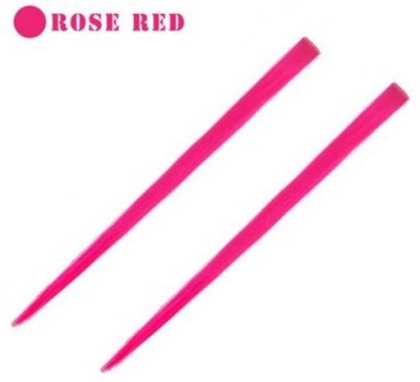 2Pcs Straight Synthetic Clip Extension - Rose Pink