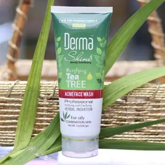 derma shine tea tree face wash