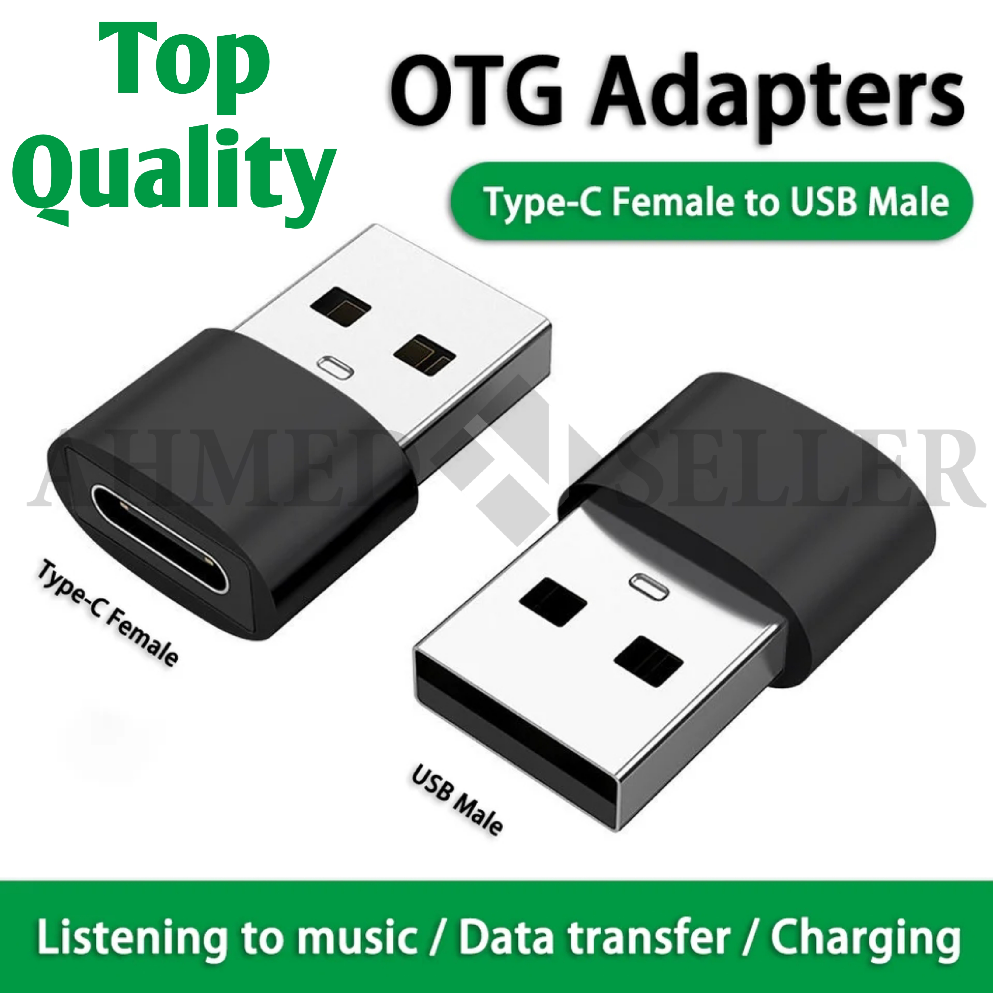 USB OTG Male to TypeC Female Adapter Fast Data and Charging Converter