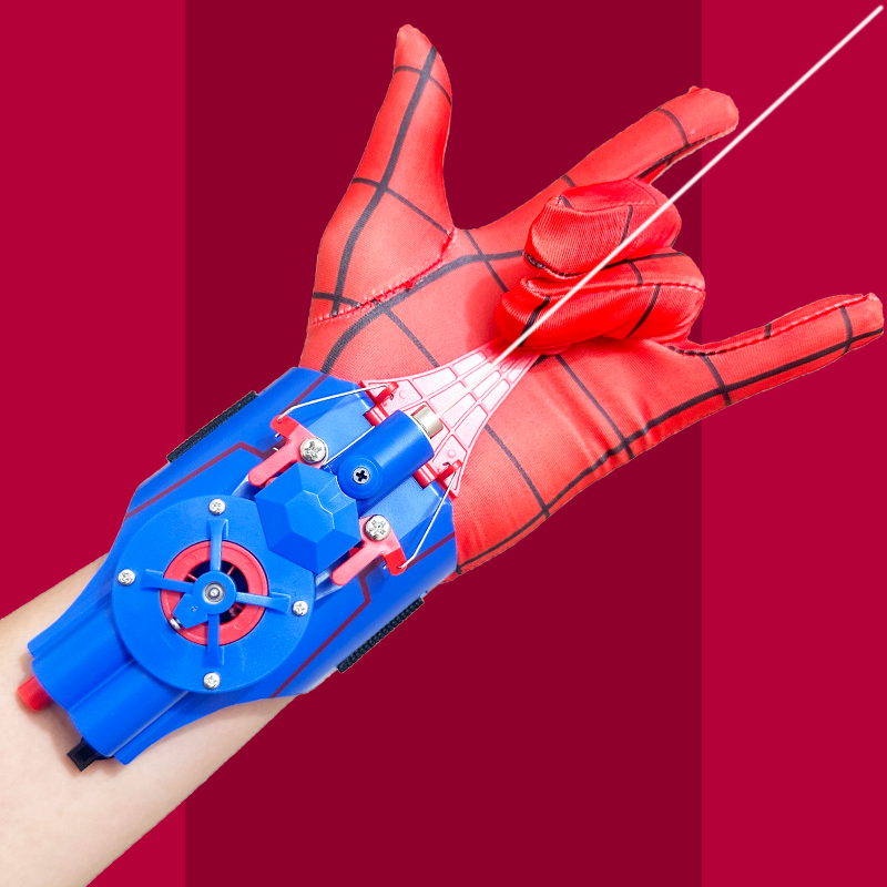 Gant Lanceur Spiderman - Lot De 2 Avec Fléchettes Ventouses - Jouet Cosplay Pour Enfants - Pour Halloween, Anniversaire, Jeu De Rôle