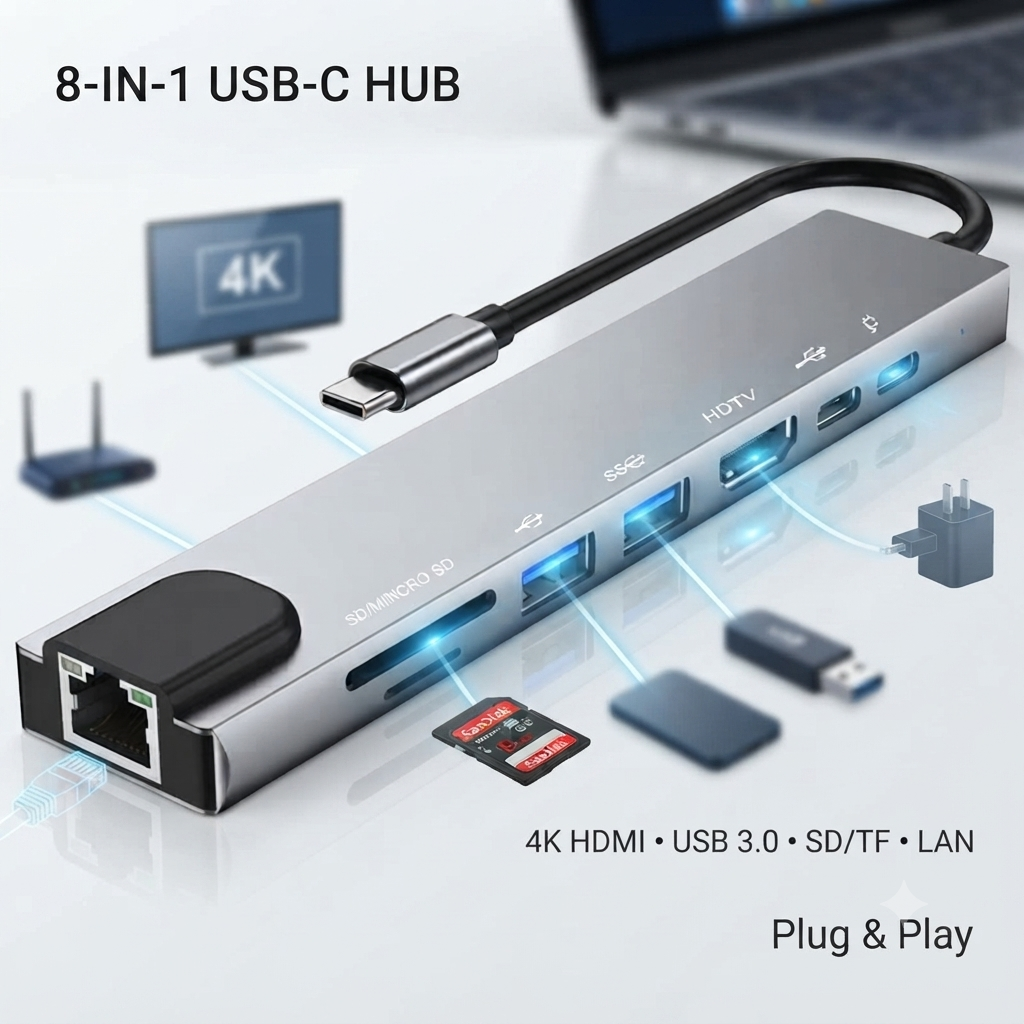 TYPE C Converter USB Hub Type C Hub Type C Docking Station 8 in 1/ 11 in 1 Adapter