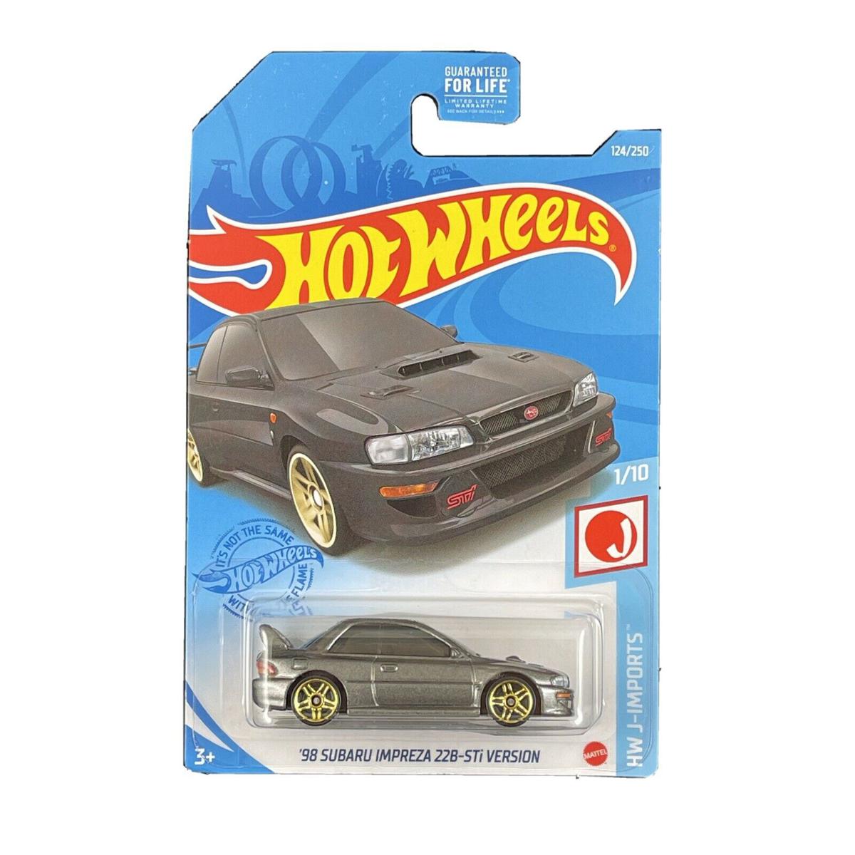 Hot Wheels 2021 HW J-Imports 1/10 Gray 98 Subaru Impreza 22B STi