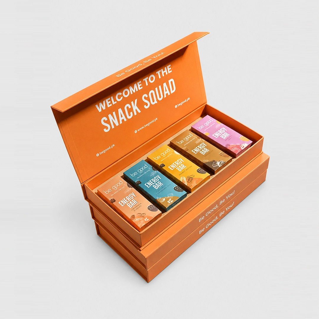 Be Good Energy Bar Gift Box | Chocolate Almond, Coconut Choco Chip, Cinnamon Almond, Crunchy Berry & Peanut Butter | 45g Each | Crunchy High Fiber Energy Bars