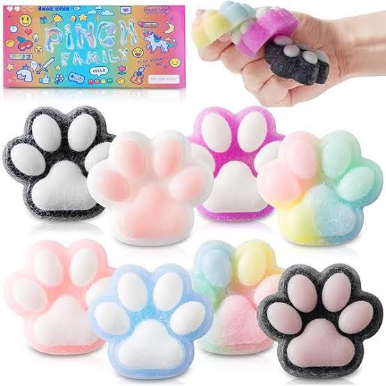 1pcs Squeeze Super Large Cat Paw Anti-Stress Ball, Cat Paws Squeeze Toy with Balls, Funny, Sensory Toys, Funny Squeeze Anti-Stress Ball, Adults, Squishy Toy