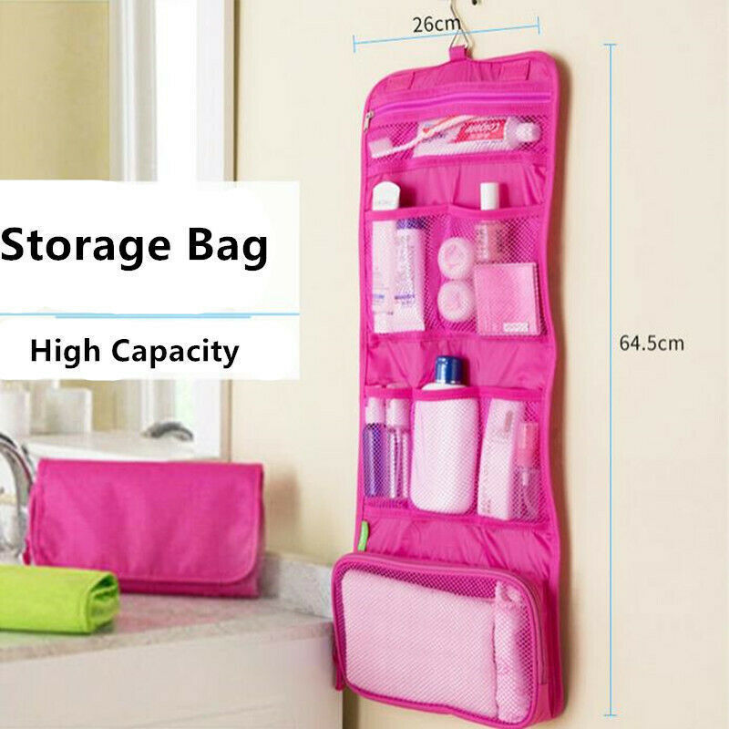 Large Folding Travel Toiletry Hanging Wash Bag Make Up Cosmetic Case