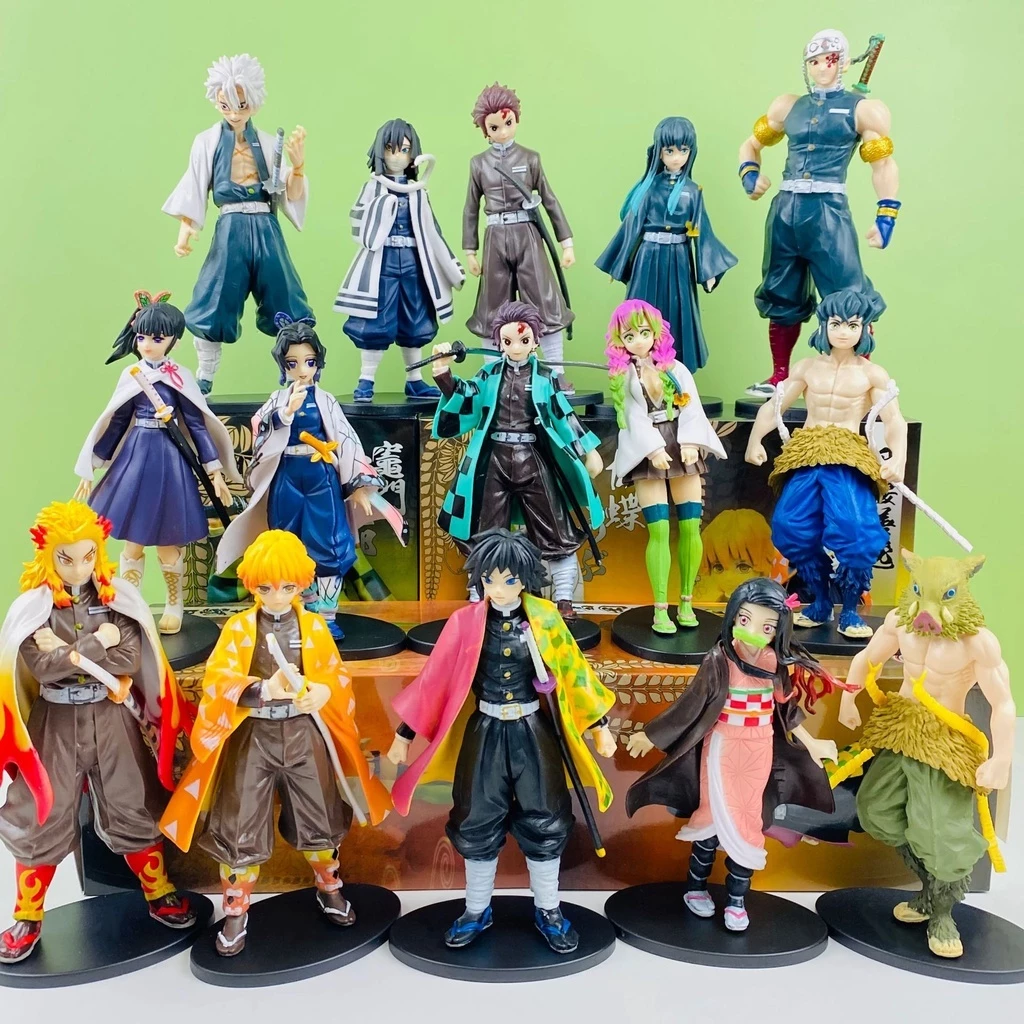 Demon Slayer Action Figure Anime Doll Original Tanjiro Figure Nezuko Figure kimetsu no yaiba Figure Zenitsu inosuke