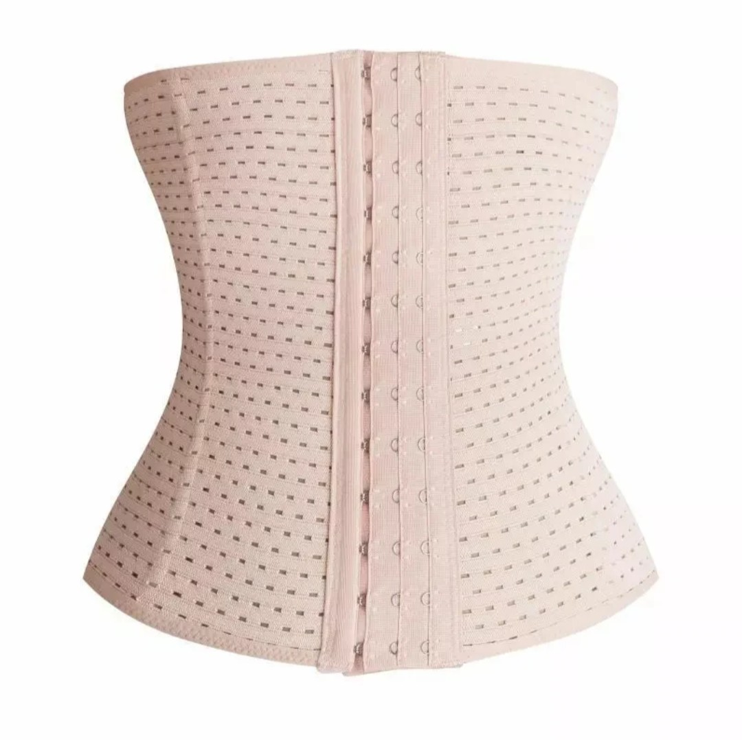 Postpartum Recovery Waist Trainer Body Shaper with Spiral Steel Bones, Super Soft Spandex Fabric, Multi-Size Fit
