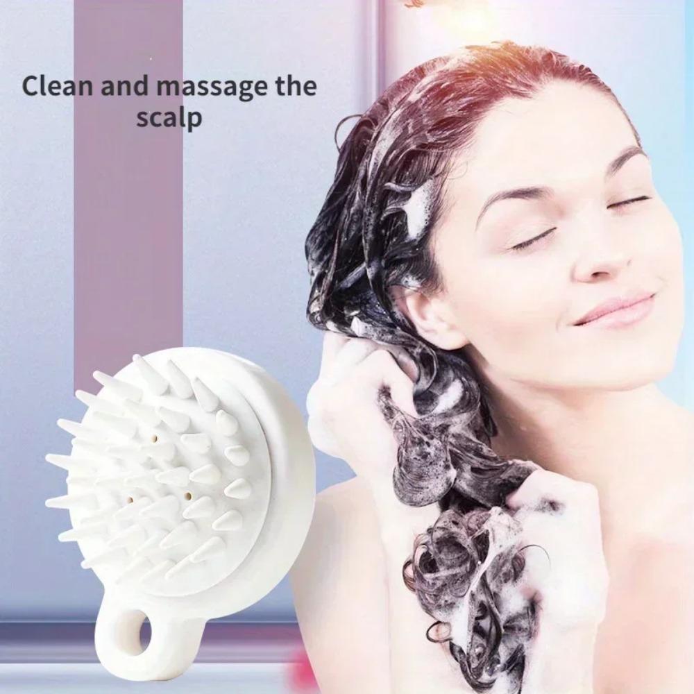Silicone Scalp Massager Shampoo Brush | Hair Scrubber for Dandruff Removal & Deep Scalp Exfoliation