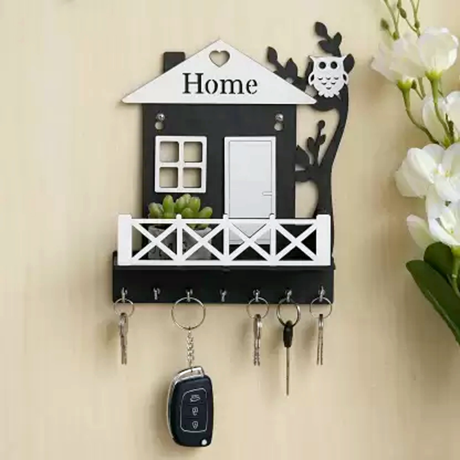 Lifestyle Glory Brand Wooden Home Tree Mobile and Keys Holder I Key Holder Wall I Key Holder For Wall I Key Holder Wall Hanger I Key Holder Wall Hanging I Key Holders I Home Design Key Holder I Decorating items I Decorating items for home