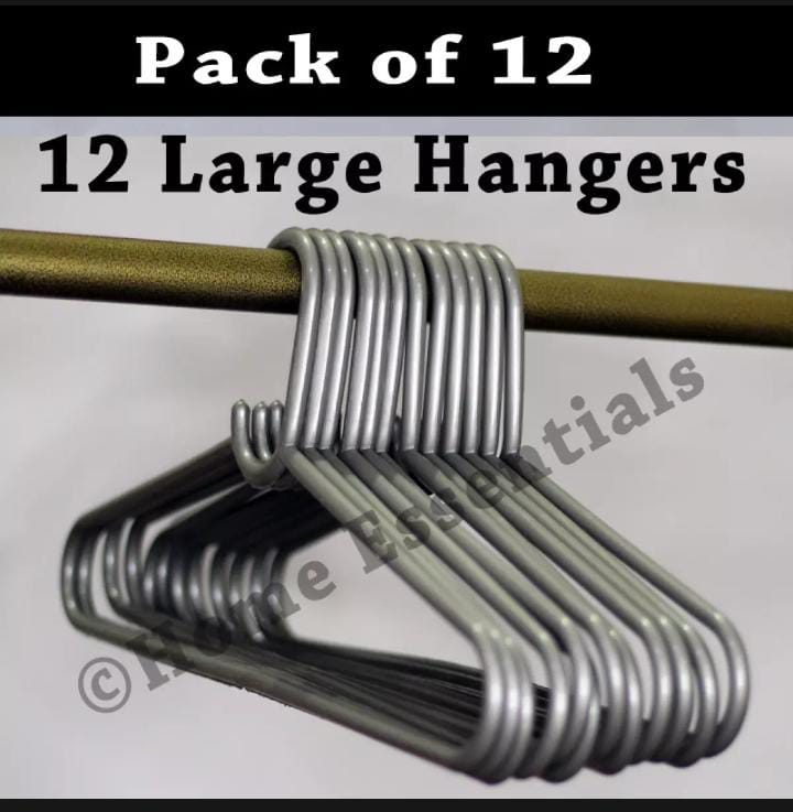 Hanger Plastic Hanger Hangers Large Pack of 12 (Random Designs and