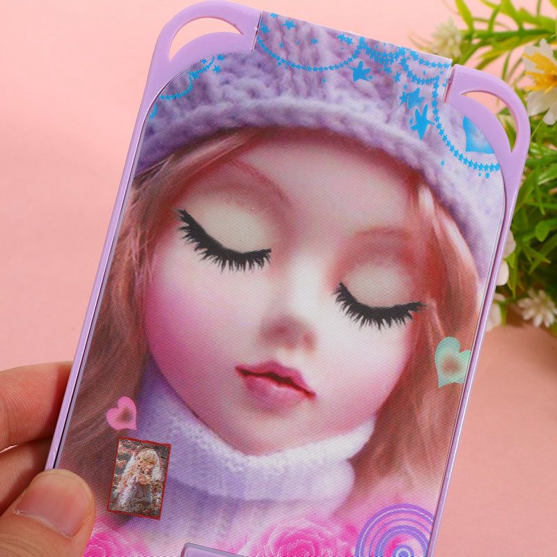 Pocket Foldable Mirror with Comb (Mix/Random Colour/Design)