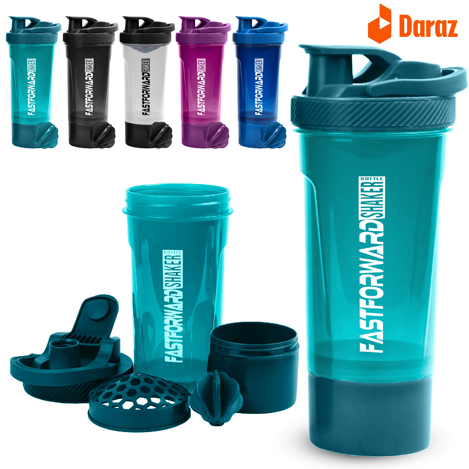Maximize Your Workouts with Our 24-Ounce Protein Shaker Bottle – Ideal for Pre & Post-Workout Nutrition, Featuring Twist and Lock Protein Box Storage!