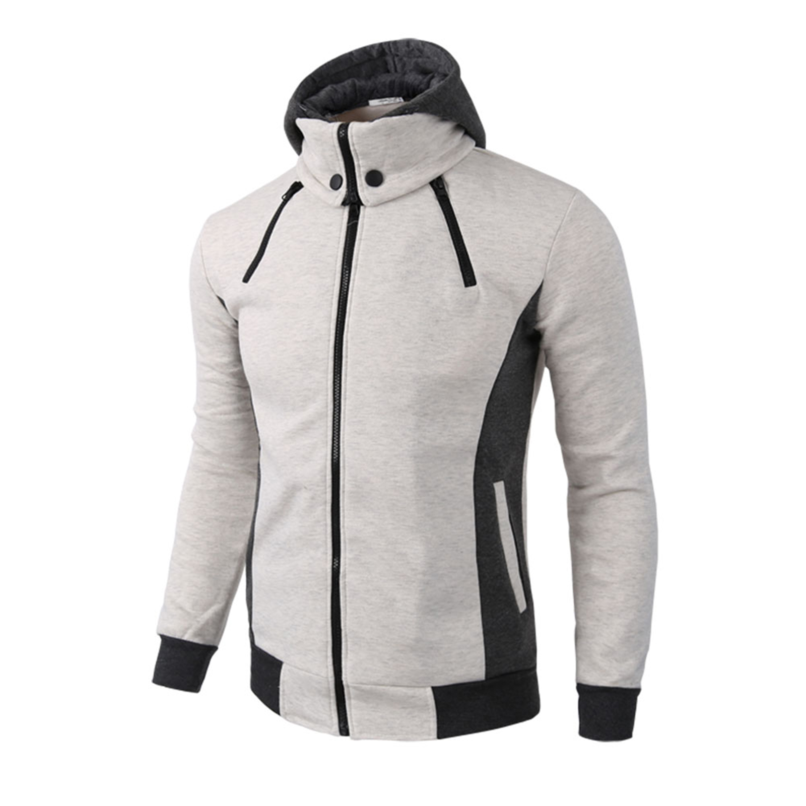 high neck zip up jacket