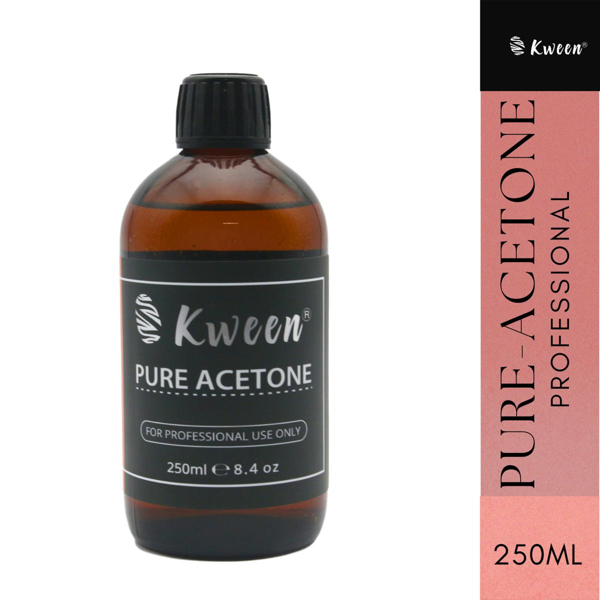 Kween 250ML Acetone for Acrylic Nail Extensions Remover/ Gel Nail Color/ Nail Glue/ Nail Polish/ Multipurpose