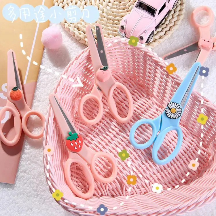 4 Style/Set Minimalistic Lace Scissors Wavy Pattern Small Round Head  Children Special Student Art Tool