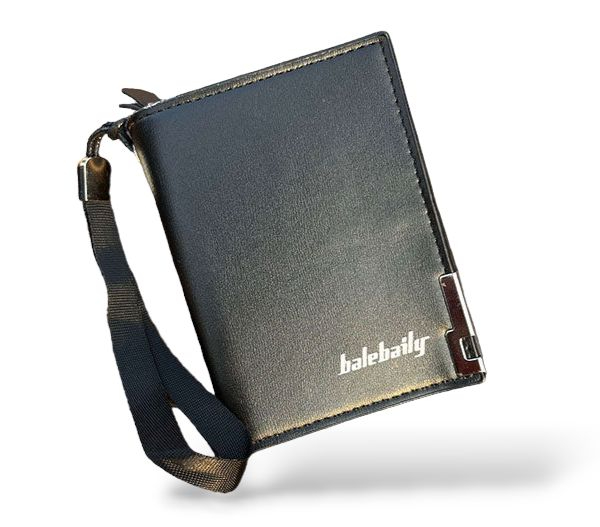 Baellery Short Wallet - Premium High-Quality PU Leather Wallet with Secure Zipper, Compact and Stylish Wallet Design for Men and Women