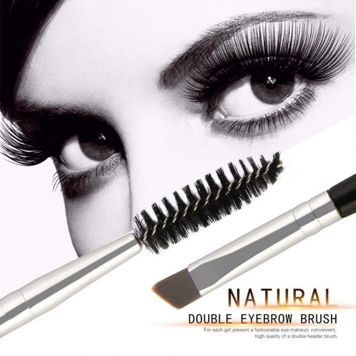 Eyelash Brush Brush Double Head Brush Eyelash Eyebrow Cosmetics Tools Beauty Professional Beveled Spiral Brush