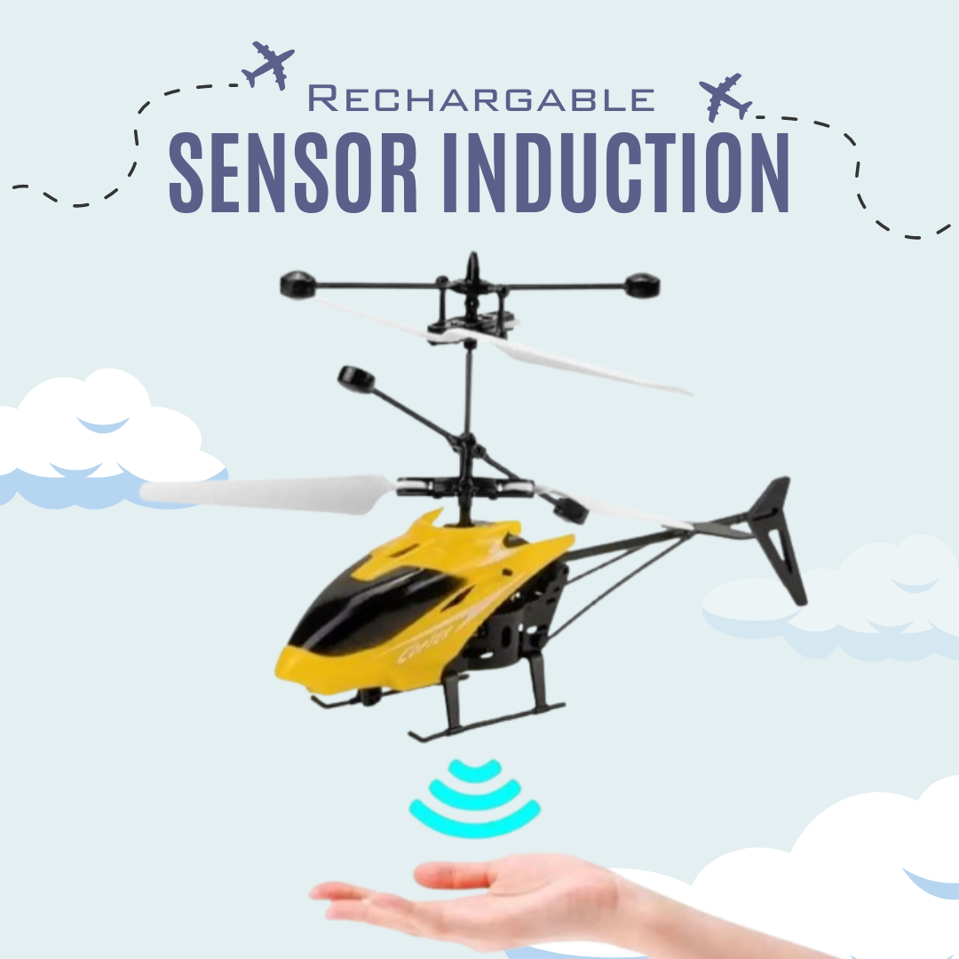 Hand Sensor Induction Helicopter | USB Rechargeable | Flying Toy for Kids & Adults | Automatic Obstacle Avoidance | Durable & Safe | Sensor Control Drone | LED Light | High-Quality Material | Indoor & Outdoor Fun | Best Gift for Boys & Girls