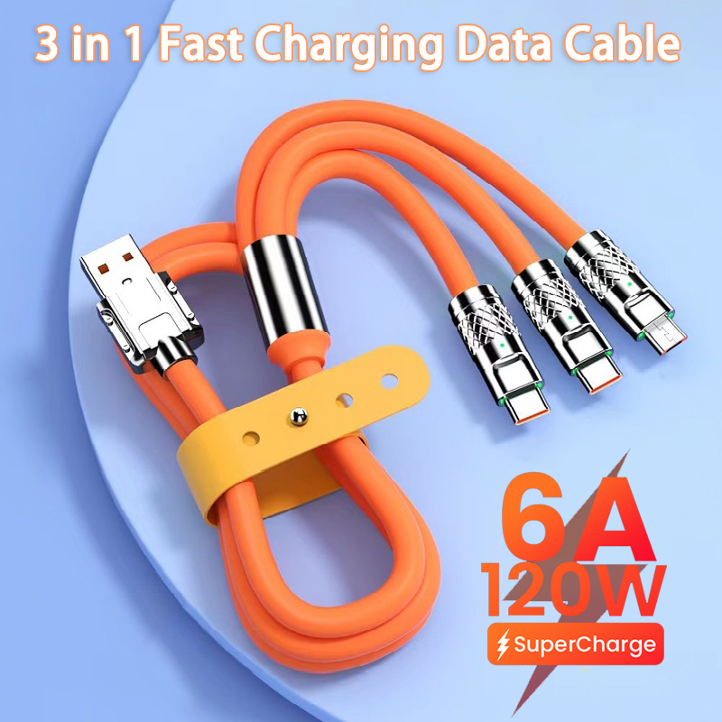 120w 3 in 1 cable Spiral Silicone Cable Protectors Charging Cable Protector Prevent Cable Break
