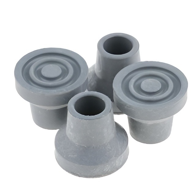 4 Durable Replacement four pad Walking Stick Rubber/Cane Tips, Extra Stability, Non-Slip Grip