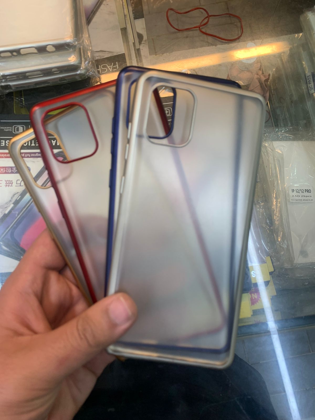 Samsung Galaxy Note 10 lite Cover Color Border Translucent Back Phone Case | Soft TPU Colored Edges | Frosted Transparent Back | Slim & Protective Mobile Cover