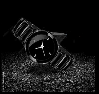 Premium Black Luxury Analog Quartz Watch for women – Elegant Stainless Steel Strap Two Tone For Girls| Luxury Perfect Ladies Gift Wrist Watches For Events