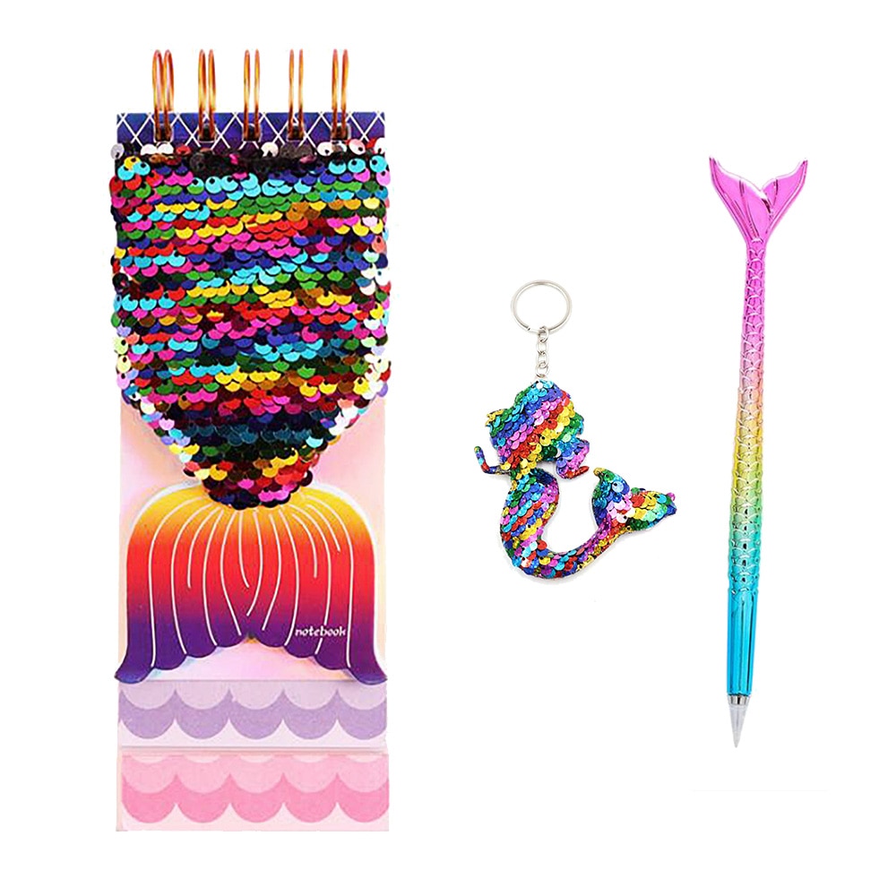 Reversible Sequin Notebook A6 Size Journal Book Set Writing Stationery