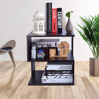 Magic Cube Nighstands 2 Tier Rectangular hollow design Side Table bedroom & office