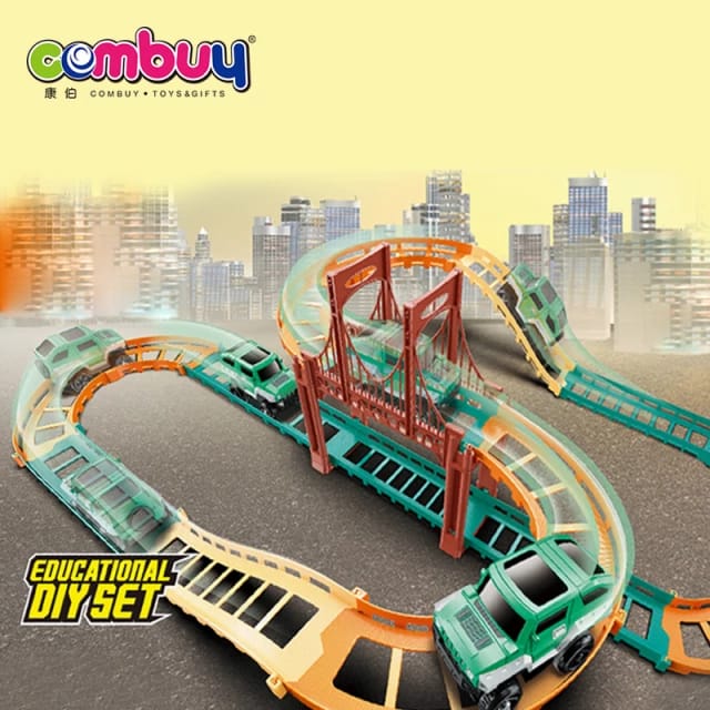 Car Splicing Railway Racing Track Circuit Car Toy Kids Assembling DIY Rail Car Race Tracks For Children Educational Toys