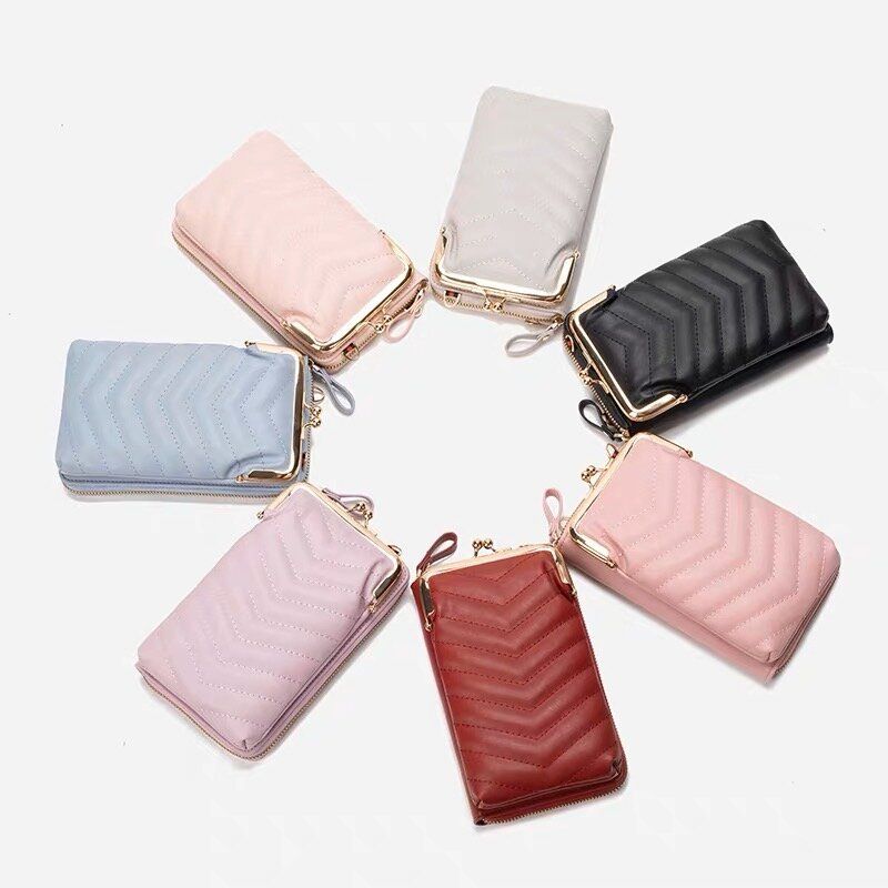 Women Wallet Ladies Wallet - Stylish PU Leather Mobile Wallets - Daily Use Hand Purses for Girls