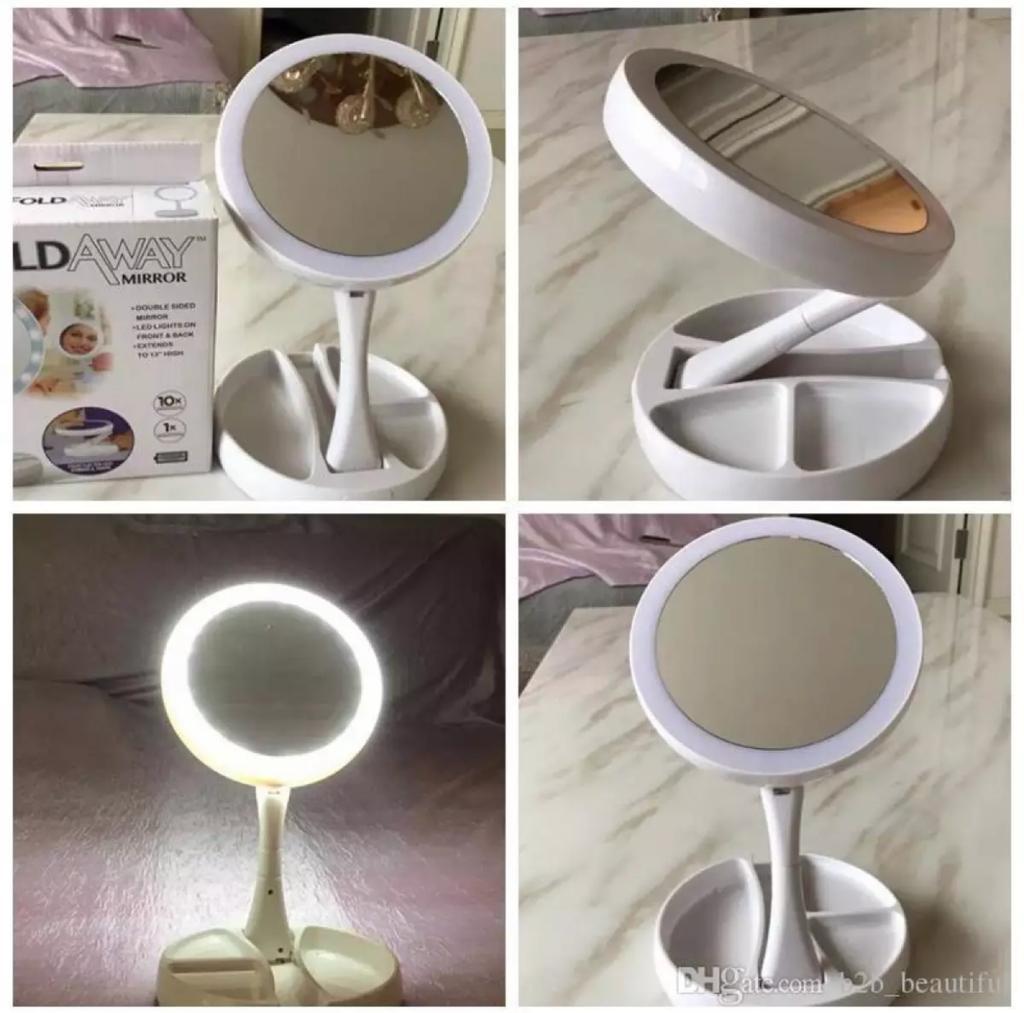 My Foldaway Mirror Led Makeup Double Sided Travel Mirror 10 X Zoom_ KIT_KS
