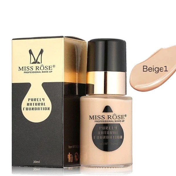 Waterproof Moisturizing Oil Free Full Coverage Deep Whitener Liquid Foundation 30Ml