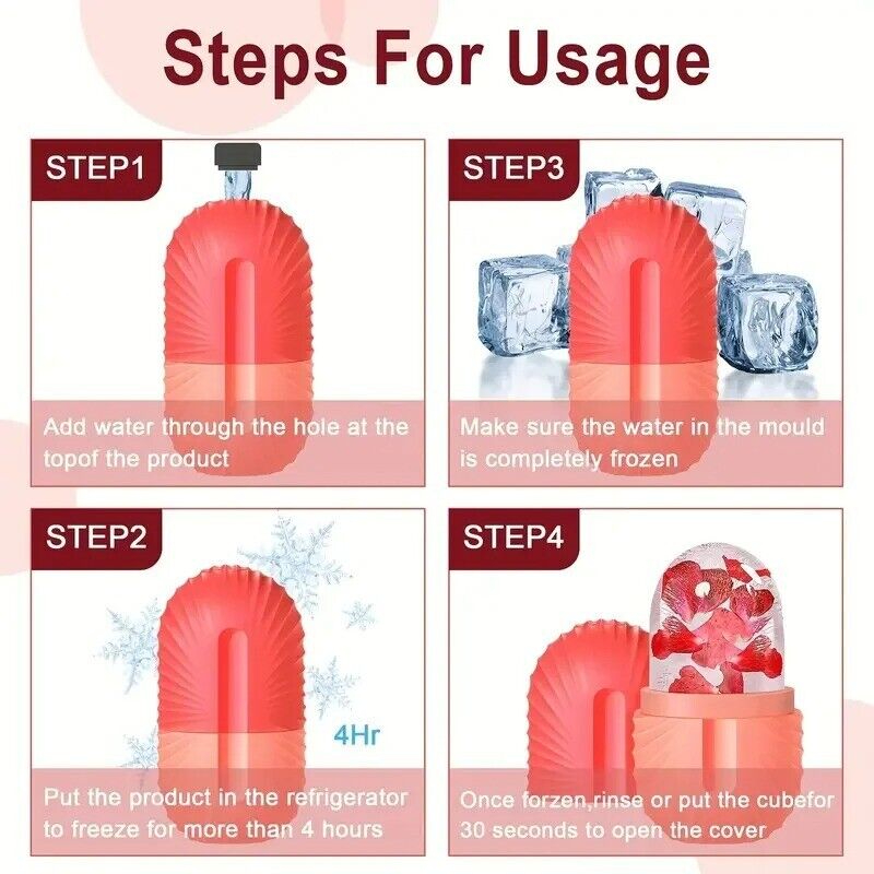 Silicon Ice Roller – Cooling Facial Roller for Skin Care, Puffiness Reduction, and Soothing Relief – Anti-Aging and Rejuvenating Tool