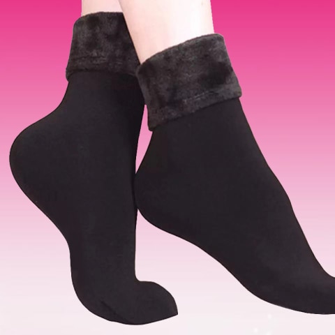 Velvet Thermal Socks for Women and Men – Warm Woolen Winter Snow Socks ( 1/2/4/6/8Pair )