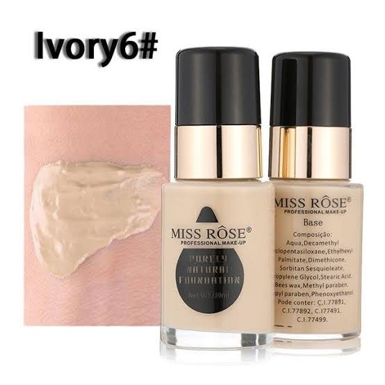 Waterproof Moisturizing Oil Free Full Coverage Deep Whitener Liquid Foundation 30Ml