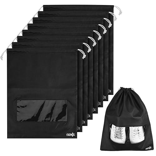 20 Piece Travel Shoes Storage bag with clear window non-woven with PVC Bag