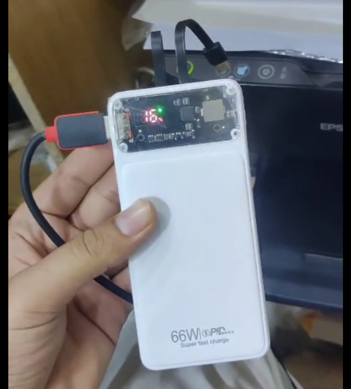 Power bank 20000 mah fast charging with LCD Display – USB-C Portable Charger for Mobile