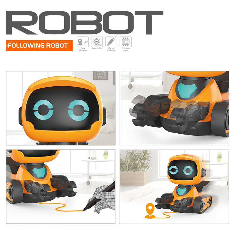 Magic Inductive Following Robot Toy | Line Tracking Smart Robot with Marker Pen | Educational STEM Learning Robot | Automatic Path Following Toy for Kids