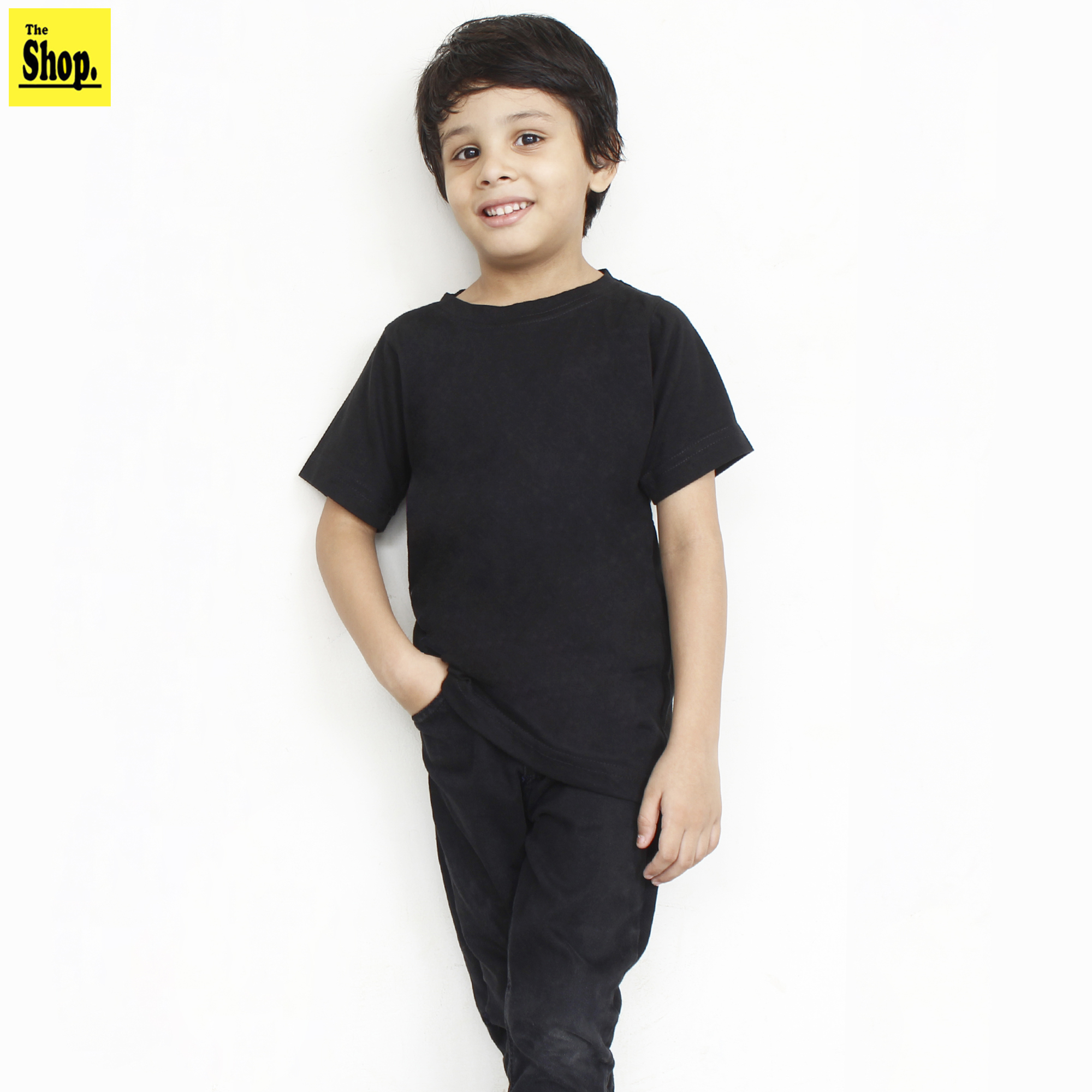 The Shop - Basic Round Neck Half Sleeves T-Shirt For Boys & Girls Kids, 1 Year To 14 Years  - RN-HS1