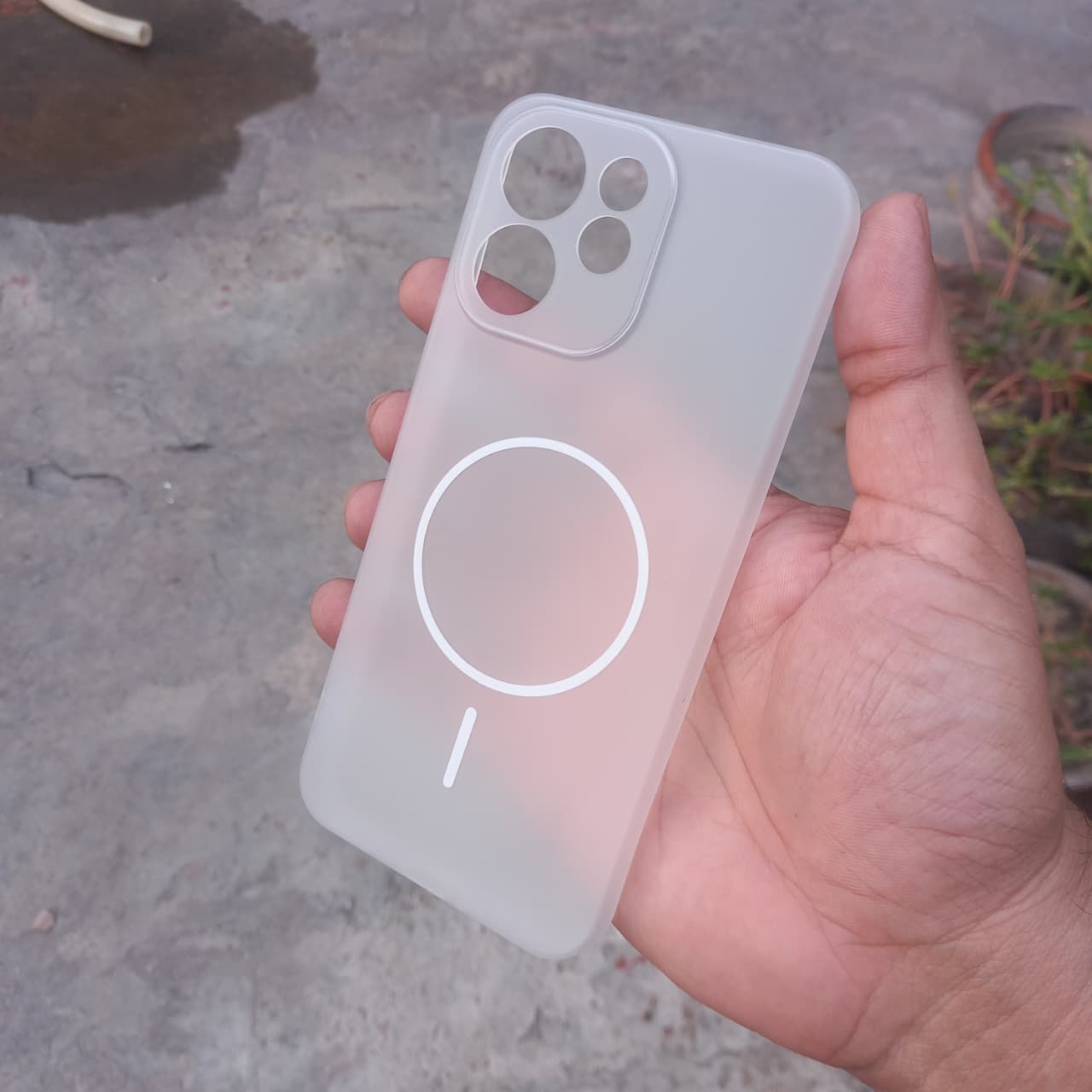 Air Skin, Ultra Thin Paper Matte Back Cover (0.3 mm ) Compatible with Reno 15F Soft TPU Cover