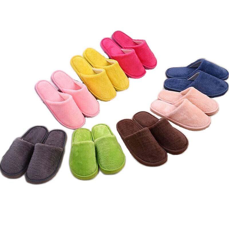 Premium Anti-Slip Cotton Slippers for Men and Women – Soft, Cozy Indoor Spa Slippers in Multi-Color
