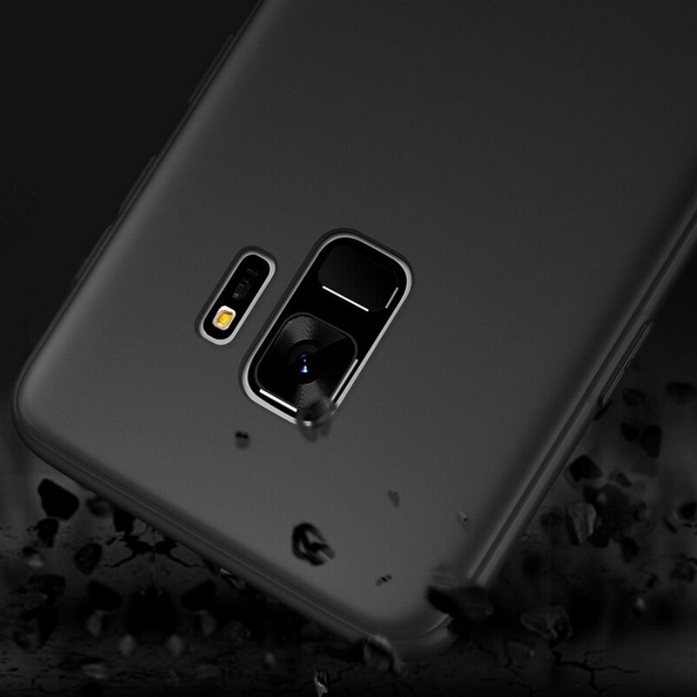 Samsung S9 Matte Black Soft Silicon Back Cover