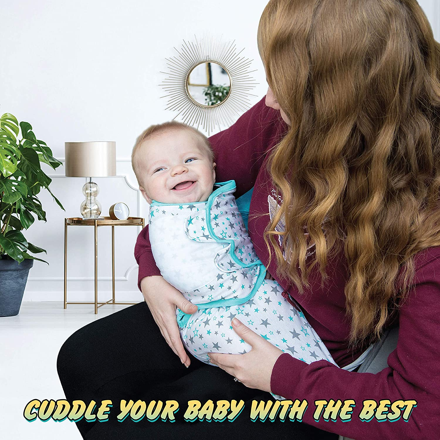 2pcs Baby Swaddle Blanket, 0 to 6 M Swaddle Wrap for Infant, Adjustable Newborn Swaddle, Organic Cotton Baby Swaddle